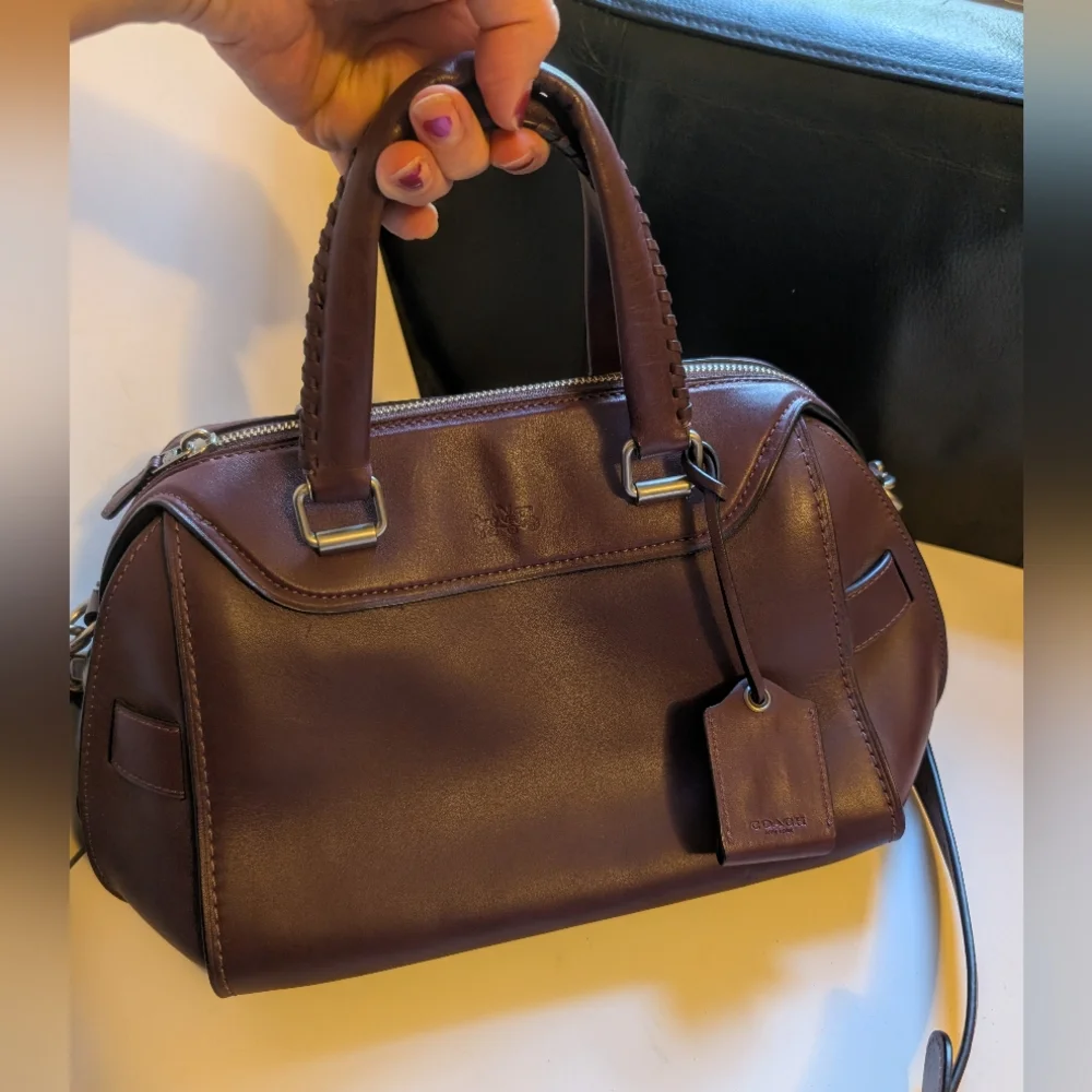 Coach Ace Satchel in Burgundy in EUC - Picture 1 of 16